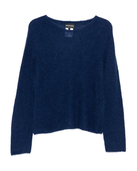Emporio Armani Blue Long-Sleeve Sweater