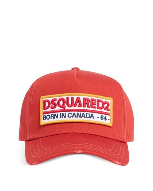 DSquared² Baseballkappe Mit Logo-Patch in Red für Herren
