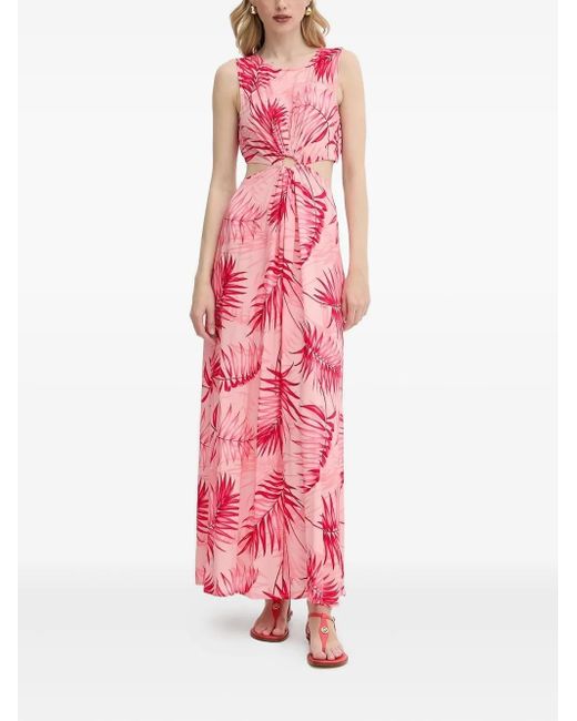 Abito Lungo Con Dettaglio Cut-Out di Liu Jo in Pink