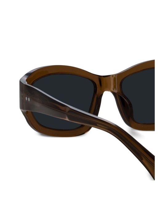 Linda Farrow Black X Dries Van Noten Geometric-frame Sunglasses