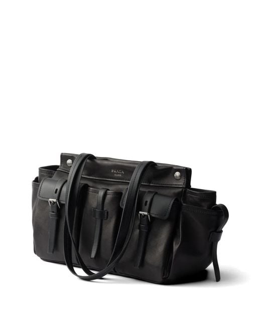 Prada Black Large Route Tote Bag