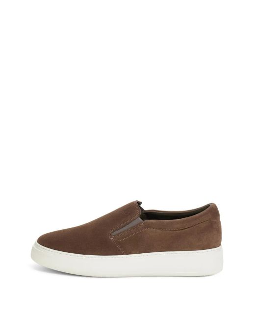 メンズ Boggi スエード スリップオンシューズ Brown