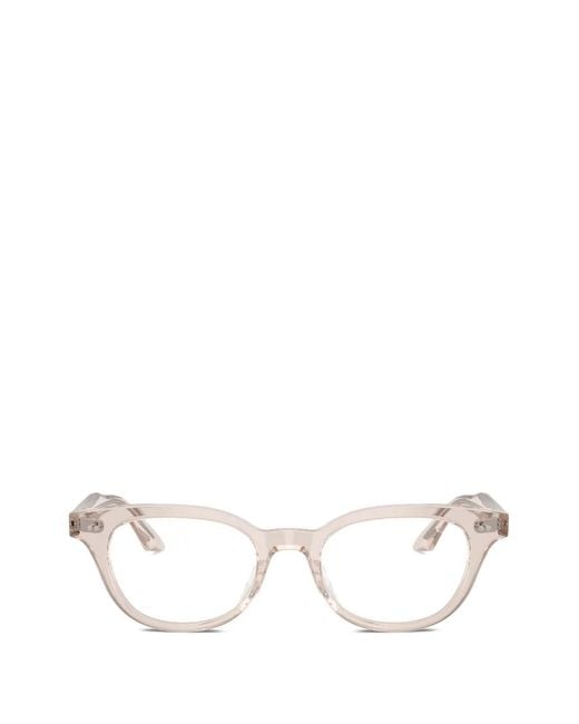 Oliver Peoples White Patterned Square-Frame Glasses