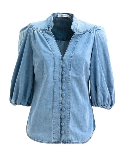Zimmermann デニムブラウス Blue