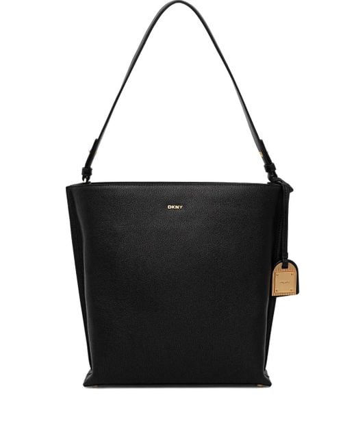 DKNY Black Logo-Tag Shoulder Bag