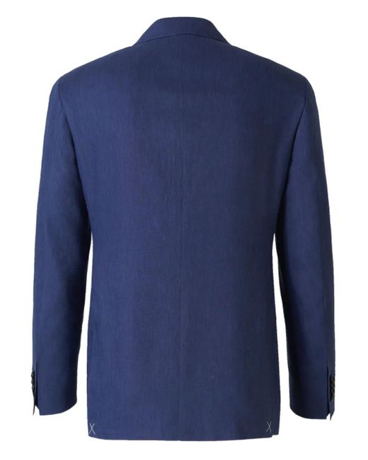 Canali Blue Two-Button Flap-Pocket Suit for men