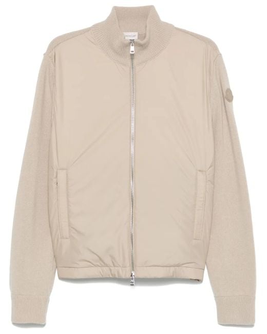 Moncler Natural Zip-Up Padded Jacket for men