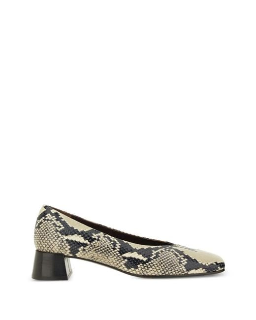 Roberto Festa Metallic Vina Python-Print Block-Heel Pumps