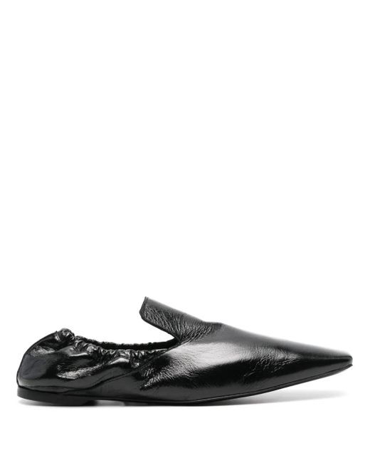 Totême  ブラック Elastic-Back レザー ローファー Black