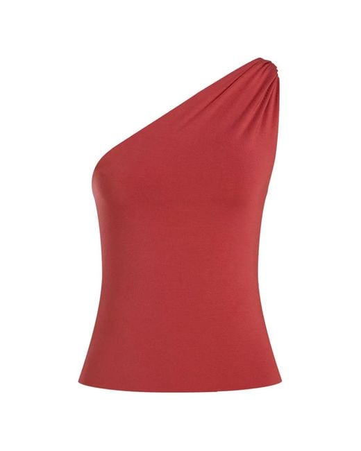 Top Siesta Drapeado 12 STOREEZ de color Red