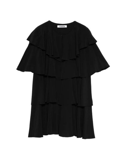 Vivetta Mini-Jurk Met Ruches in het Black