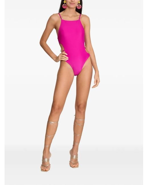 Amir Slama Pink X Tati Barbieri Cut-Out Starfish-Embellished Swimsuit
