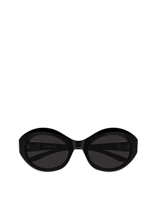 Balenciaga Black Oval-Frame Sunglasses