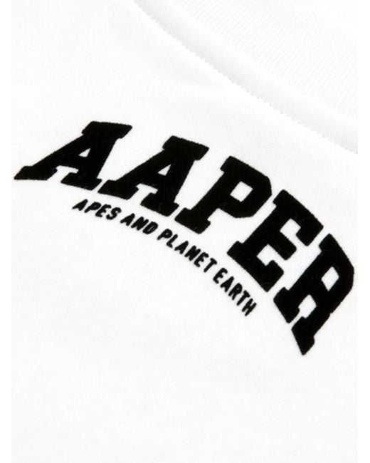 Aape By A Bathing Ape White Logo Sweatshirt for men