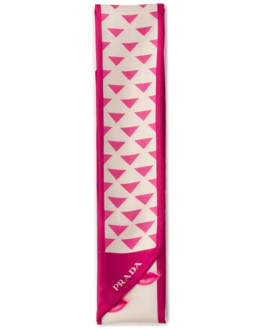 Prada Pink Schal Aus Seide