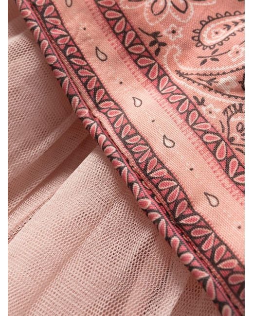 Robe courte évasée à imprimé bandana Zimmermann en coloris Pink