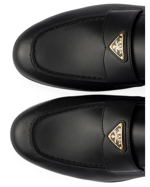 Prada Black Leather Loafers