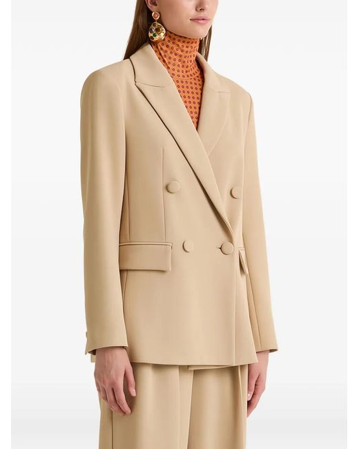 Maliparmi Natural Cady Double-Breasted Blazer