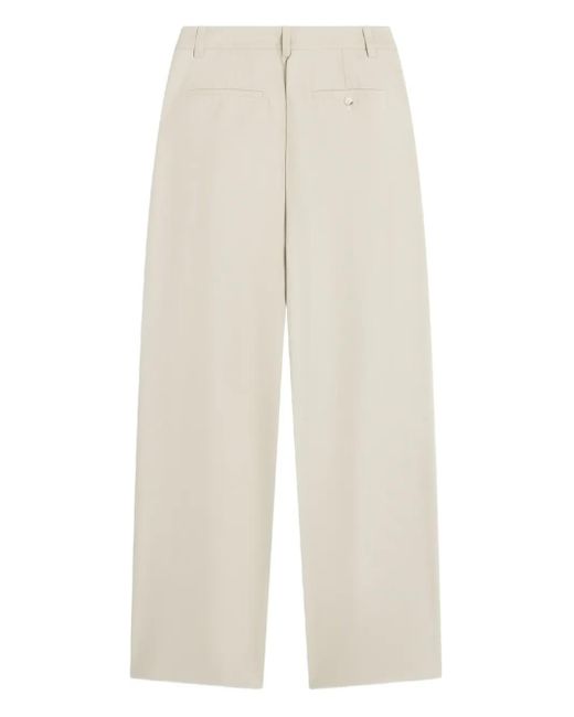 Maison Kitsuné Broek Met Geplooide Zak in het White