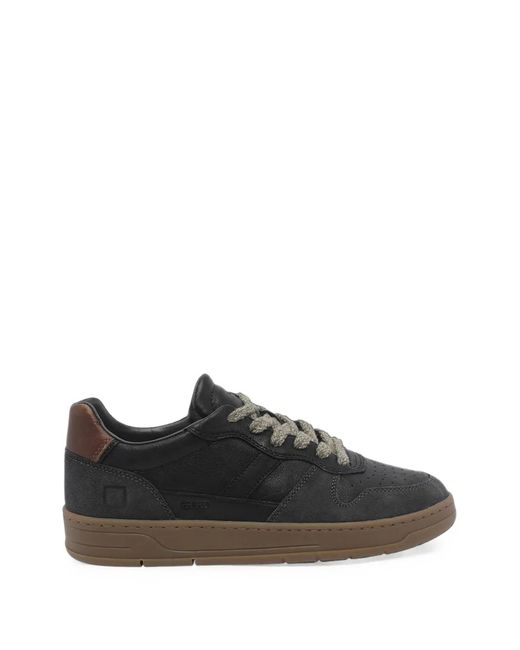 Date Black Court 2.0 Panelled Perforated Sneakers for men