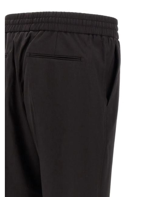 Brioni Black Asolo Drawstring-Waist Trousers for men