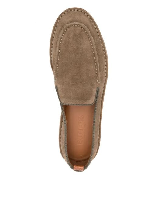 Mocasines con logo grabado Buttero de hombre de color Brown