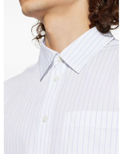 Rag & Bone White Chemise À Fines Rayures Et Poche for men