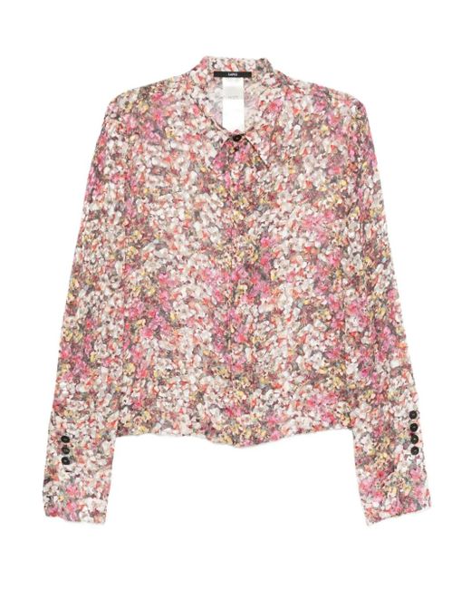 Camisa con estampado floral SAPIO de color Pink
