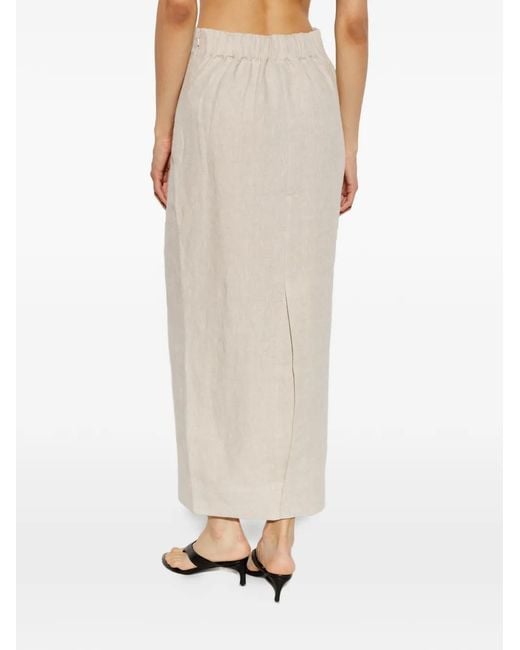 Posse White Emma Elasticated Long Skirt