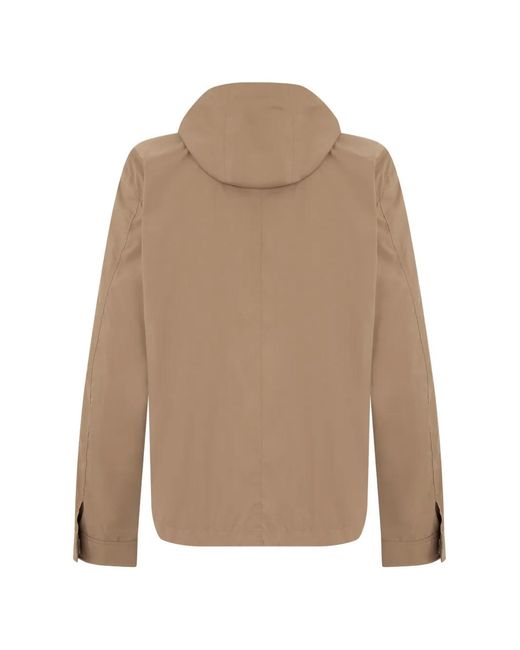 Fedeli Natural Hooded Flap-Pocket Jacket for men