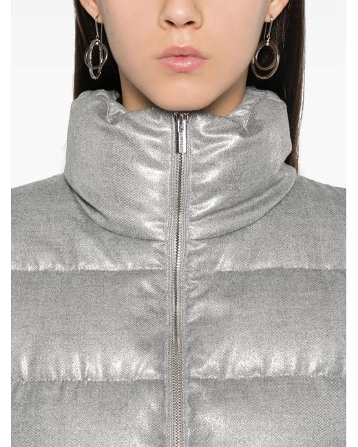 Chaleco Con Efecto De Lamé Peserico de color Gray