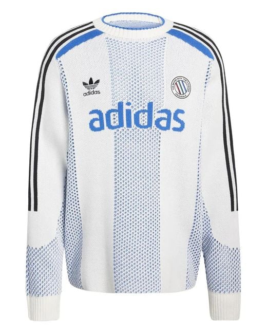 Adidas Blue Adicolor Blokecore Logo Sweater