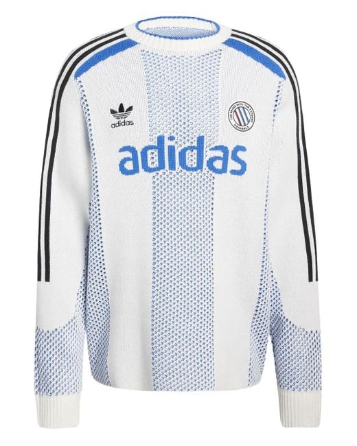 Adidas Adicolor Bloke Core Trui Met Logo in het Blue