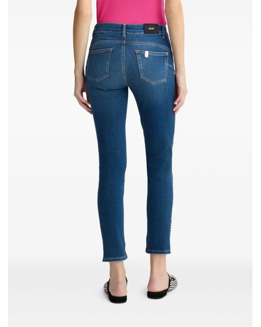 Liu Jo Blue Stud-Embellished Jeans