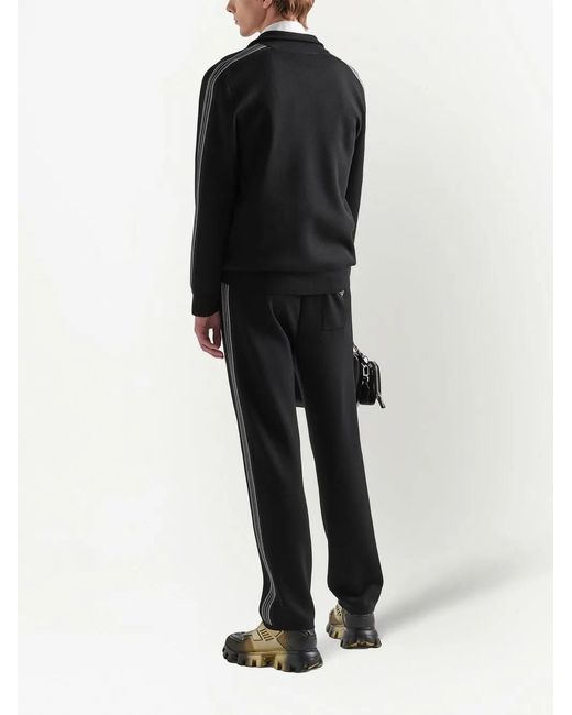 Prada Black Wool Track Pants for men