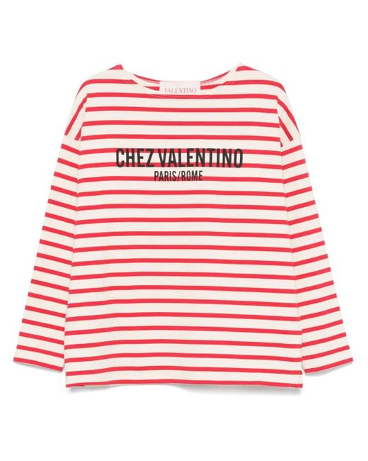 メンズ Valentino Garavani シェ プリントtシャツ Red
