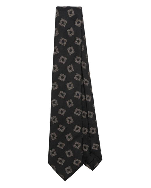 Cravatta con effetto jacquard di Emporio Armani in Black da Uomo