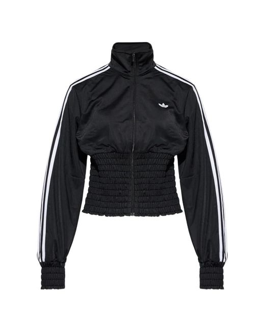 Adidas Black Firebird Smocked Stripe Jacket