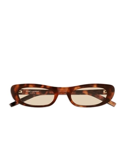 Saint Laurent Brown Cat Eye-Frame Sunglasses