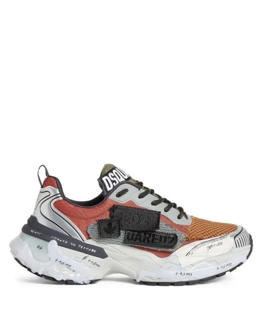 DSquared² White Lace-Up Sneakers for men