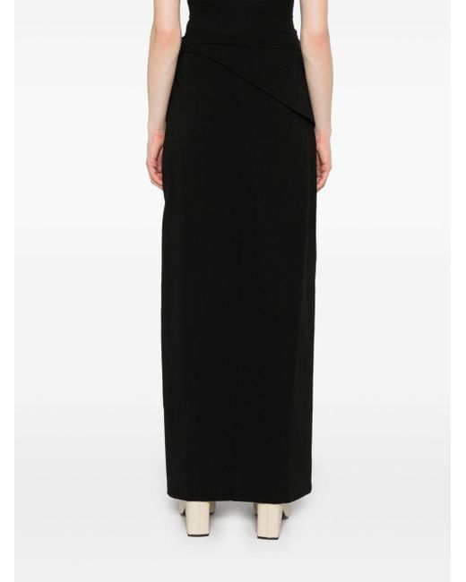 HELIOT EMIL Black Strap-Detail Maxi Skirt