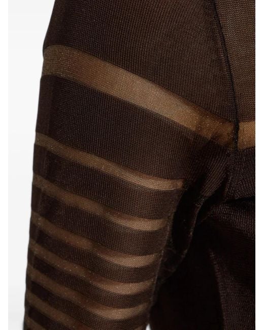 Helmut Lang Brown Layered Long-Sleeve Top