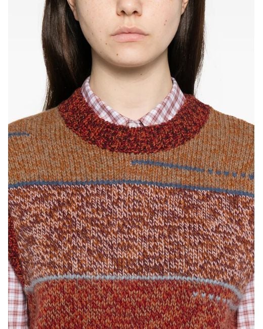 Vanessa Bruno Red Crew-Neck Vest