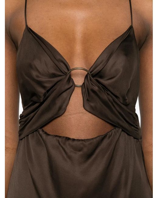 Pennyblack Brown Cut-Out Maxi Dress