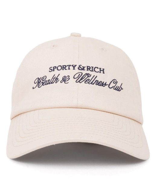 Cappello da baseball H&W Club con ricamo di Sporty & Rich in Natural