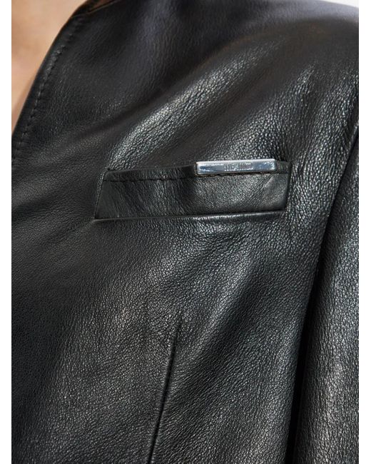 The Attico Leren Jack in het Black