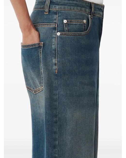 Fabiana Filippi Blue Stretch-Cotton Straight-Leg Jeans