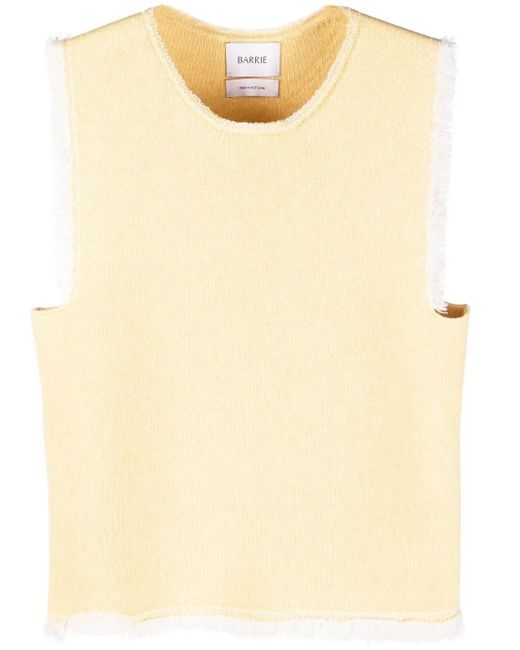 Barrie Natural Fringe-Trim Top