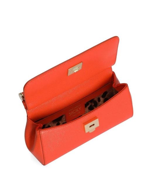 Borsa A Mano Sicily Mini di Dolce & Gabbana in Red