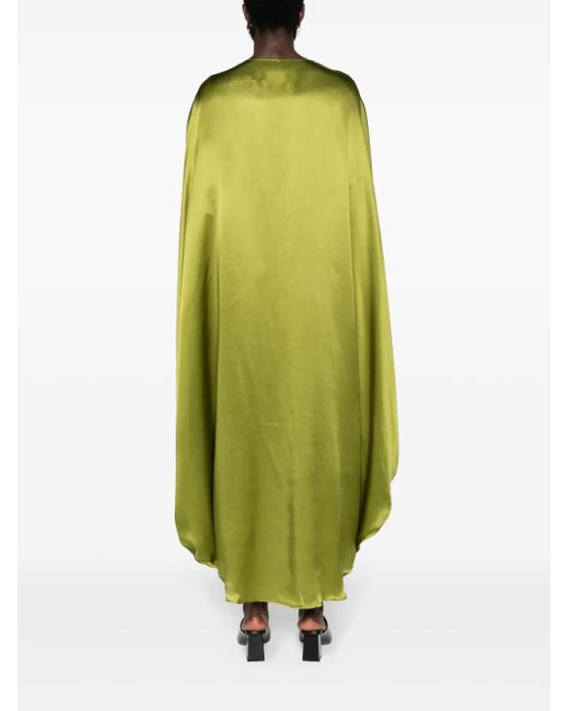Taller Marmo Green Azores Silk-Satin Dress